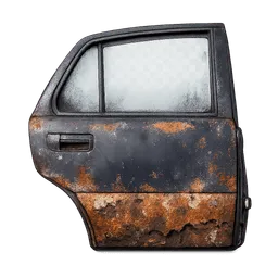 Transparent PNG of the GTA V item rostige_rear_left_car_door