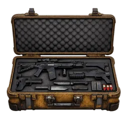 Transparent PNG of the GTA V item rust_gold_case_with_weapons