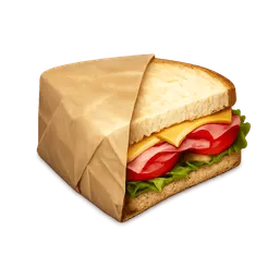 Transparent PNG of the GTA V item sandwich_was_in_der_h_lfte_in_backpapier_eingepackt_ist