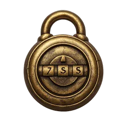 Transparent PNG of the GTA V item scum_circle_gold_lock