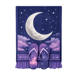 Transparent PNG of the GTA V item set_con_asciugamano_con_luna_e_ciabatte_havaianas_per_donna