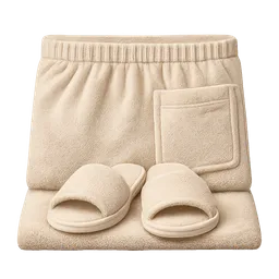 Transparent PNG of the GTA V item set_quadrato_con_asciugamano_per_sauna_e_ciabatte_per_donna