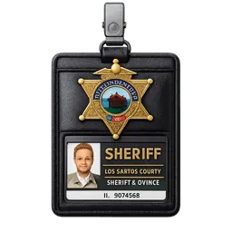 Transparent PNG of the GTA V item sherrif_id_badge_los_santos_county_sherrif_s_office