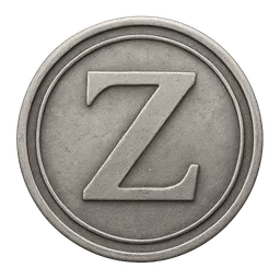 Transparent PNG of the GTA V item silver_coin_with_a_logo_with_a_letter_z