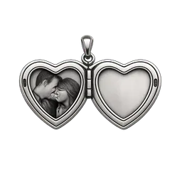 Transparent PNG of the GTA V item silver_picture_locket_with_black_and_white_picture