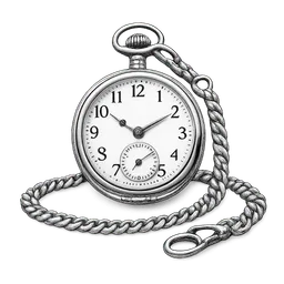 Transparent PNG of the GTA V item silver_pocket_watch_with_silver_chain
