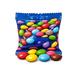 Transparent PNG of the GTA V item small_pack_of_colorful_lentil_candy_lentilky_with_a_few_candies_spilled_out_real_1