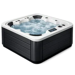 Transparent PNG of the GTA V item square_modern_black_and_white_hot_tub