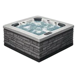 Transparent PNG of the GTA V item square_modern_square_shaped_stone_exterior_hot_tub