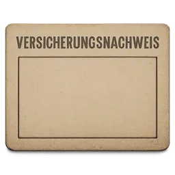 Transparent PNG of the GTA V item versicherungsnachweis_karte