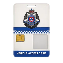 Transparent PNG of the GTA V item victoria_police_vehicle_access_card