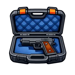 Transparent PNG of the GTA V item waffenkoffer_mit_einer_pistole