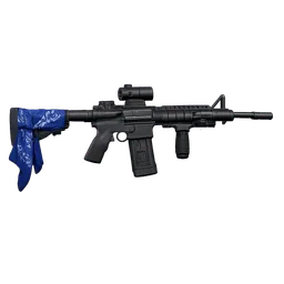 Transparent PNG of the GTA V item weapon_ar_with_a_gang_flag