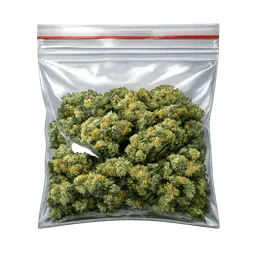 Transparent PNG of the GTA V item weed_baggy_green