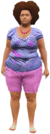 Transparent PNG of the GTA V ped a_f_m_fatbla_01