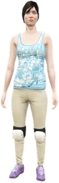 Transparent PNG of the GTA V ped a_f_y_skater_01