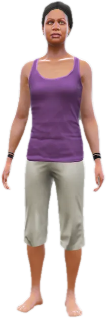 Transparent PNG of the GTA V ped a_f_y_yoga_01
