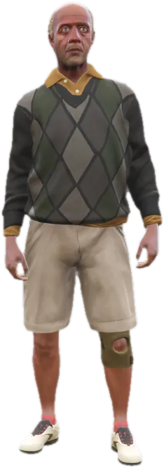 Transparent PNG of the GTA V ped a_m_m_golfer_01