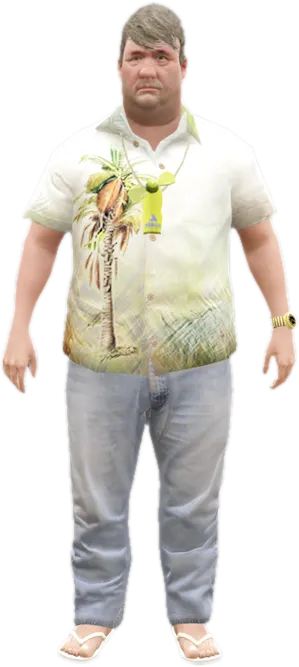 Transparent PNG of the GTA V ped a_m_m_tourist_01