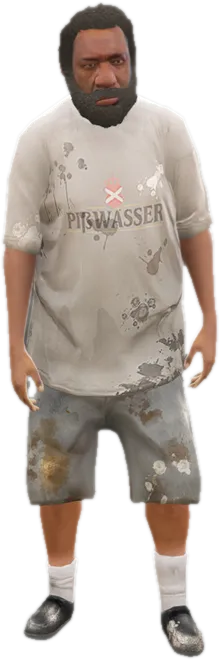 Transparent PNG of the GTA V ped a_m_m_trampbeac_01
