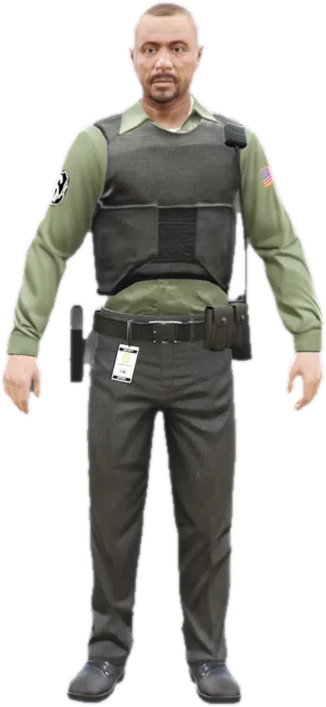 Transparent PNG of the GTA V ped cs_casey