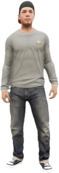 Transparent PNG of the GTA V ped csb_car3guy2