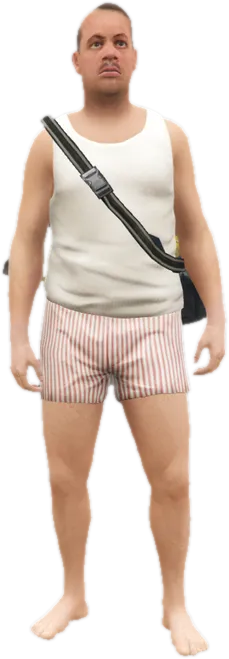 Transparent PNG of the GTA V ped csb_janitor