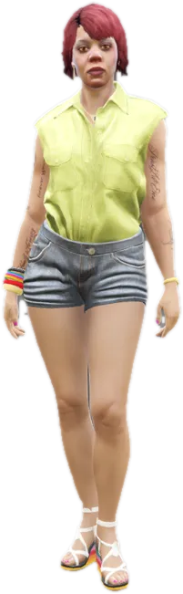 Transparent PNG of the GTA V ped csb_tonya