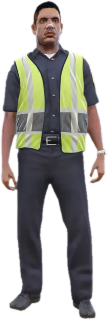 Transparent PNG of the GTA V ped csb_trafficwarden