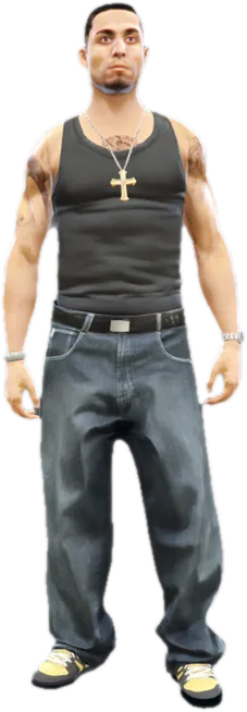 Transparent PNG of the GTA V ped g_m_y_mexgoon_03