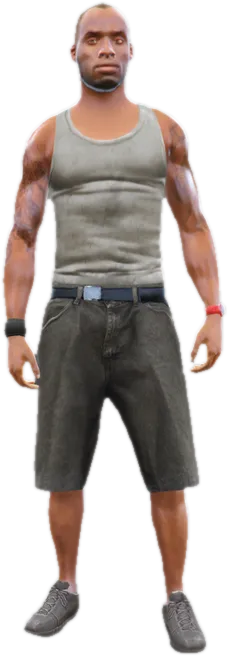 Transparent PNG of the GTA V ped g_m_y_strpunk_02