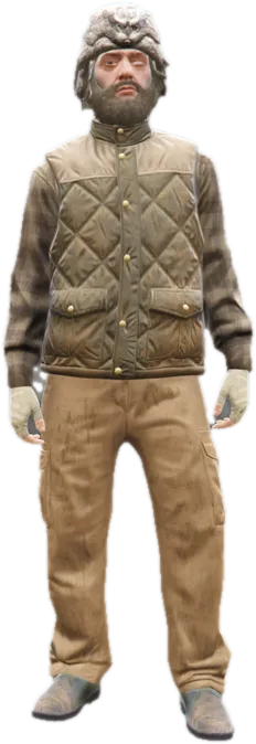 Transparent PNG of the GTA V ped ig_hunter