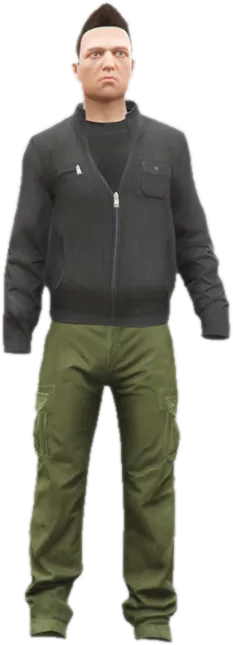 Transparent PNG of the GTA V ped mp_m_claude_01