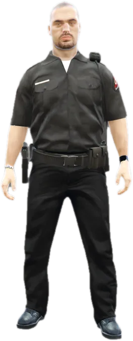 Transparent PNG of the GTA V ped mp_m_securoguard_01