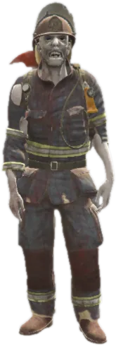 Transparent PNG of the GTA V ped nw_zombiefirefighter