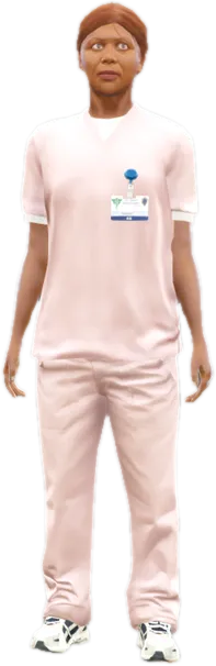 Transparent PNG of the GTA V ped s_f_y_scrubs_01