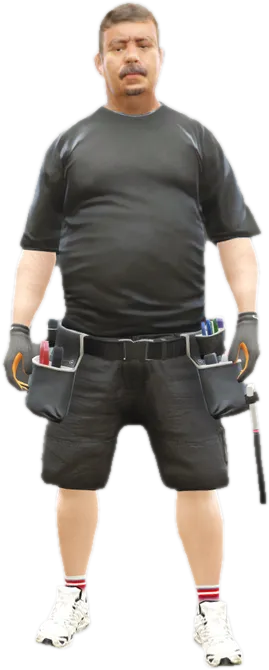 Transparent PNG of the GTA V ped s_m_m_gaffer_01