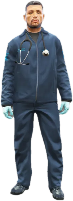 Transparent PNG of the GTA V ped s_m_m_paramedic_01