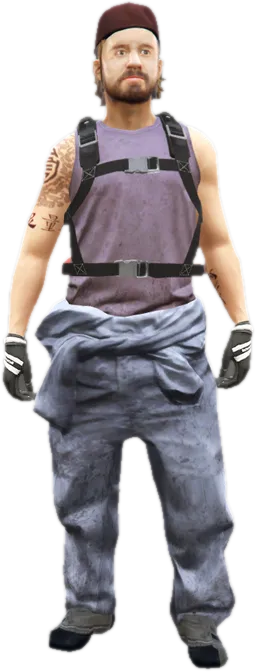 Transparent PNG of the GTA V ped s_m_y_xmech_02