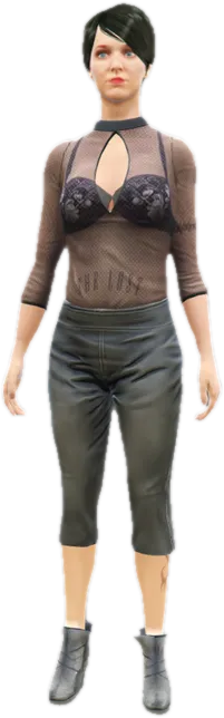 Transparent PNG of the GTA V ped u_f_y_bikerchic