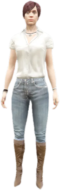 Transparent PNG of the GTA V ped u_f_y_comjane