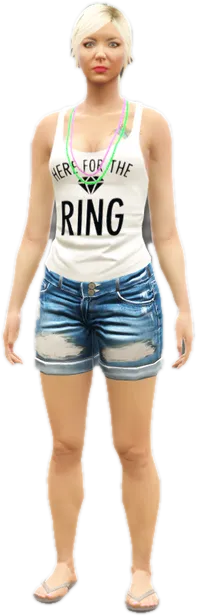 Transparent PNG of the GTA V ped u_f_y_lauren