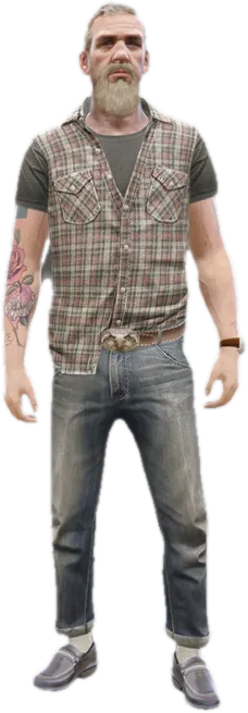Transparent PNG of the GTA V ped u_m_o_taphillbilly