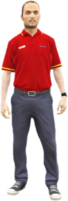 Transparent PNG of the GTA V ped u_m_y_burgerdrug_01