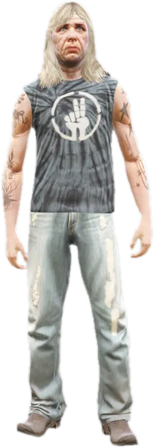 Transparent PNG of the GTA V ped u_m_y_hippie_01