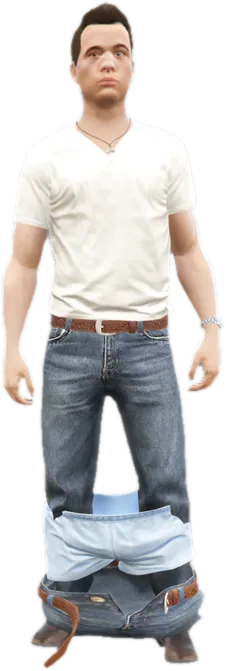 Transparent PNG of the GTA V ped u_m_y_justin