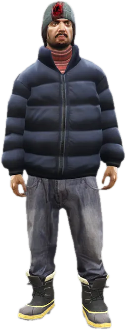 Transparent PNG of the GTA V ped u_m_y_proldriver_01