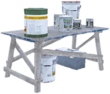 Transparent PNG of the GTA V prop prop_paints_bench01