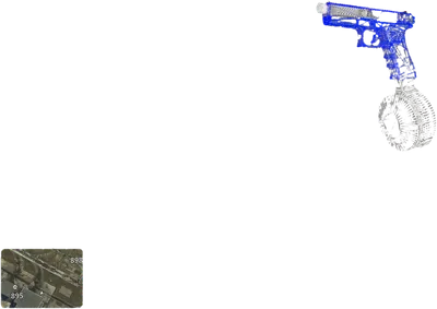 Transparent PNG of the GTA V weapon wireframe_g17