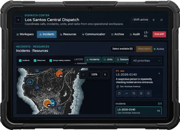 Dispatch Enhanced v2 tactical map